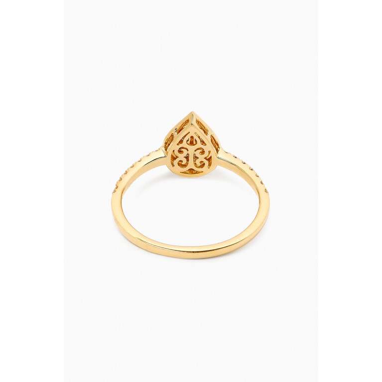Damas - Illusion Pear Diamond Ring in 18kt Gold
