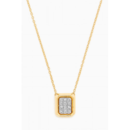 Damas - Illusion Rectangulars Diamond Necklace in 18kt Gold