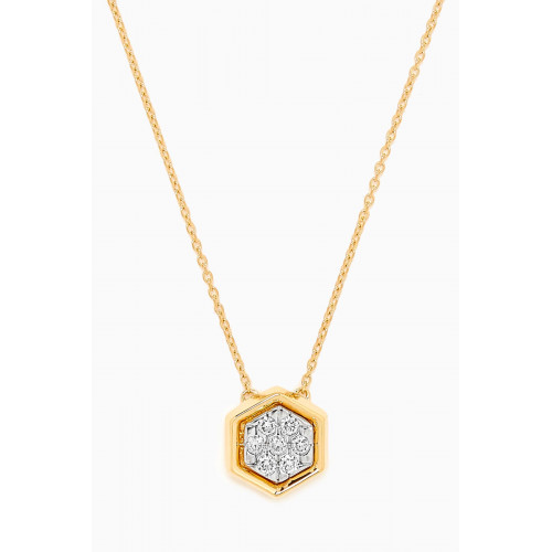 Damas - Illusion Pentagonal Diamond Necklace in 18kt Gold