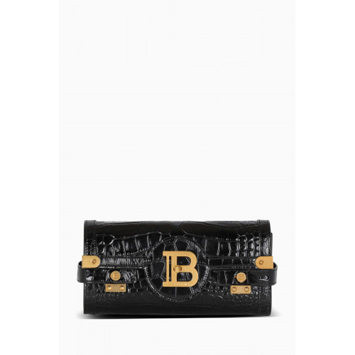 Balmain - B-Buzz 23 Bag in Croc-embossed Leather