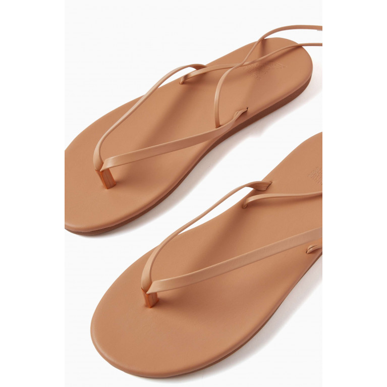 Ancient Greek Sandals - Sahara Flip-flop Sandals in Nappa Leather Neutral