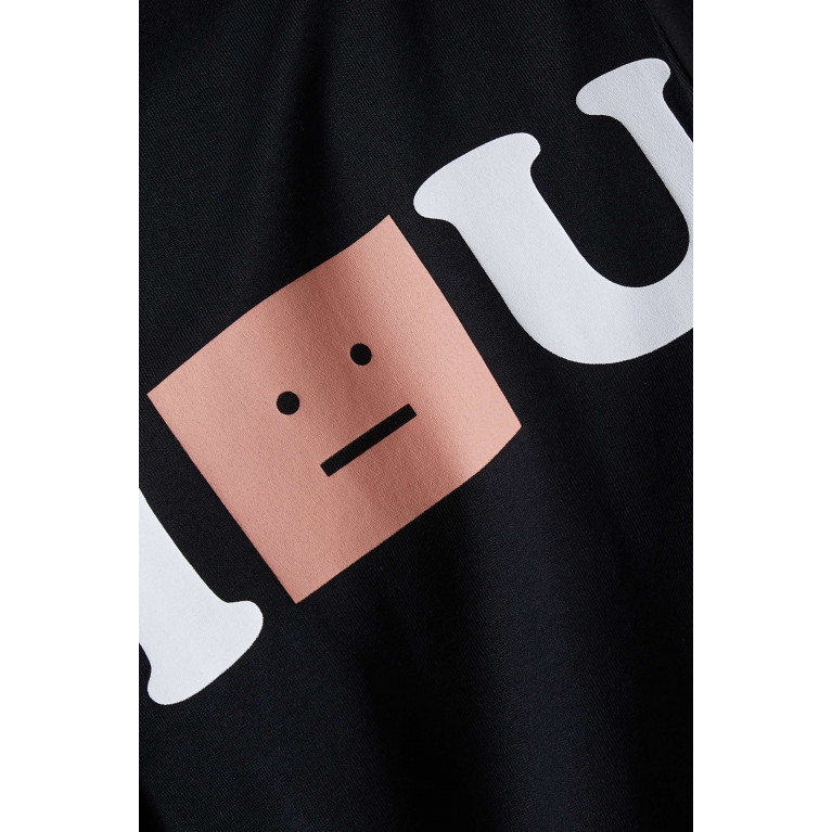 Acne Studios - Face Logo T-shirt in Organic Cotton-jersey Black