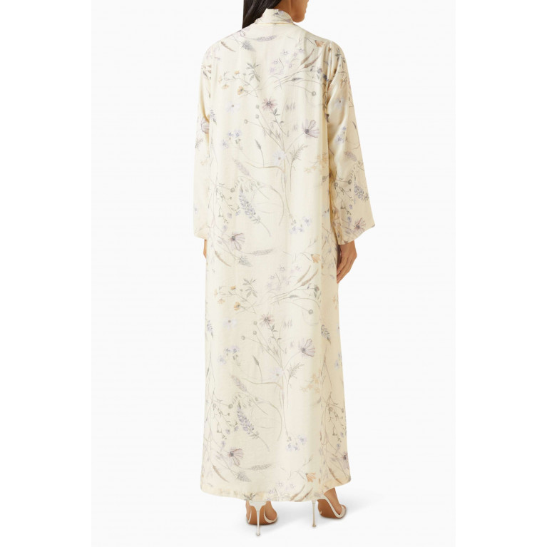 Hessa Falasi - Zainah-cut Abaya in Printed Fabric