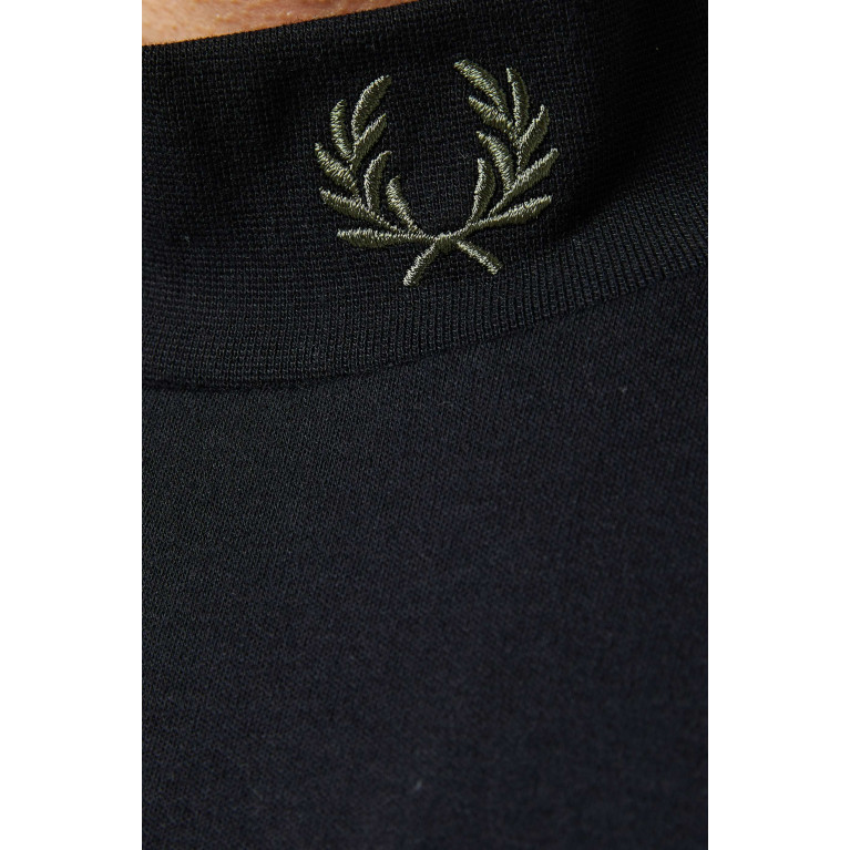 Fred Perry - Laurel Wreath Trim Long Sleeve Top in Cotton