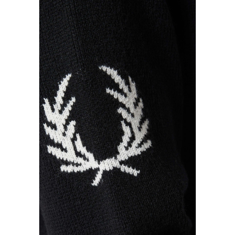 Fred Perry - Laurel Wreath Roll Neck Jumper in Wool