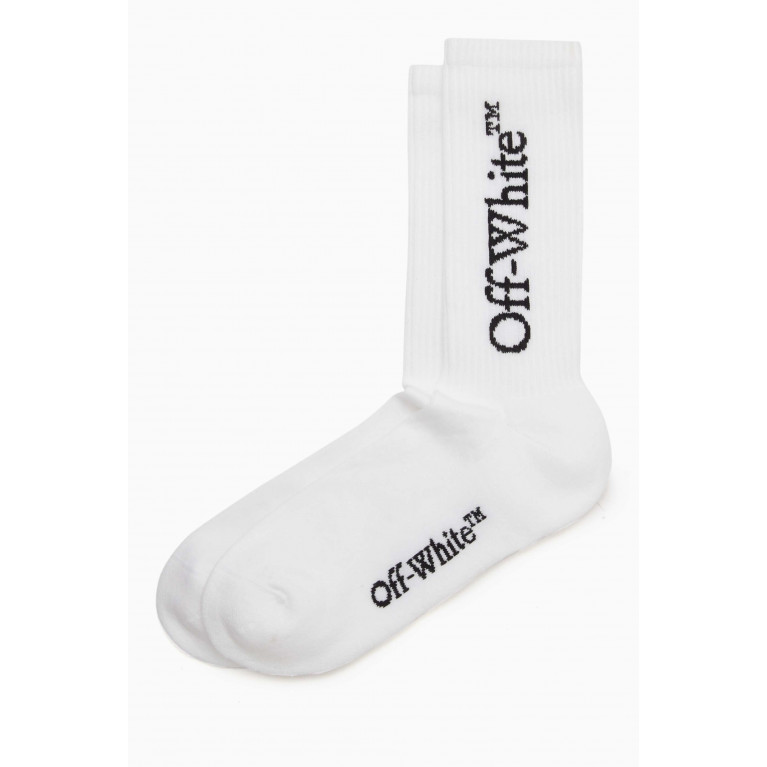 Off-White - Arrow Bookish Socks in Cotton-Knit White