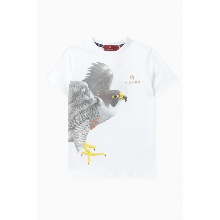 AIGNER - Bird-print T-Shirt in Cotton Jersey