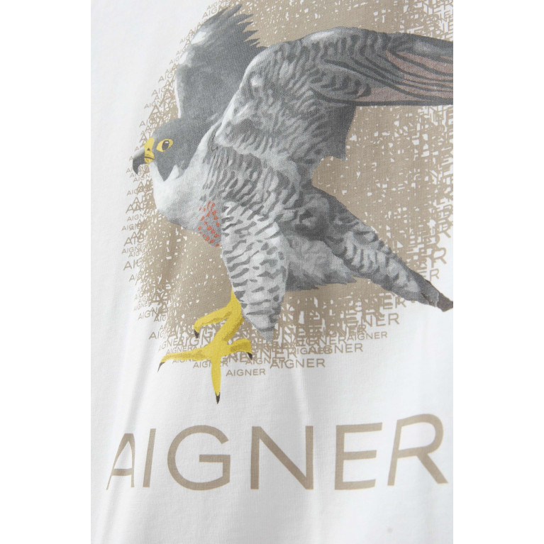AIGNER - Bird & Logo Print T-shirt in Cotton