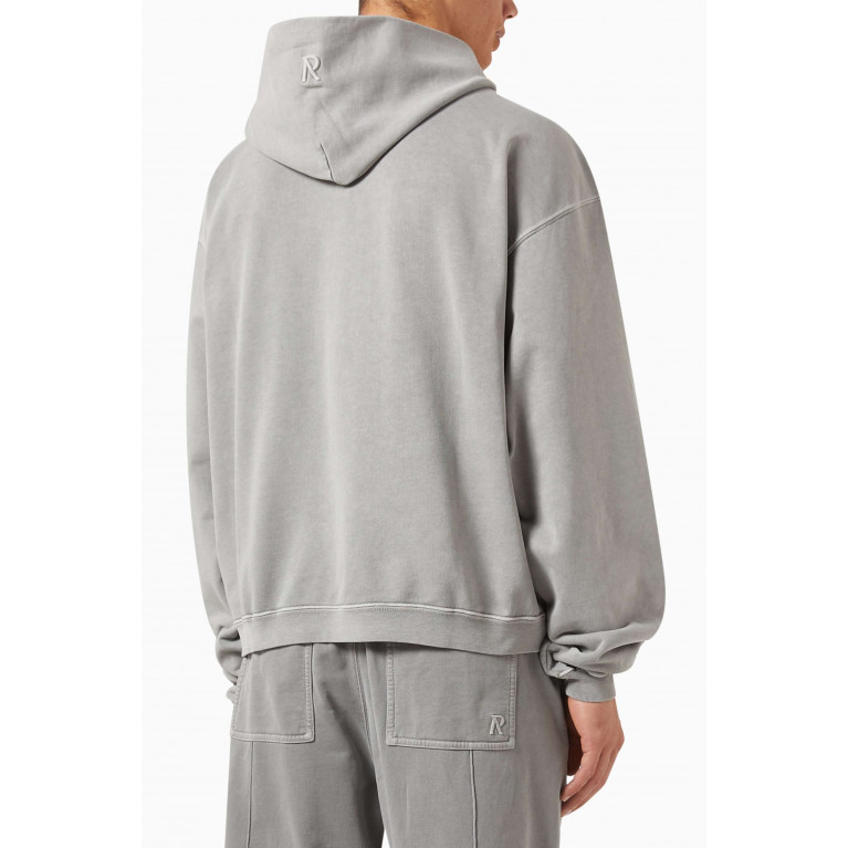 Represent - Initial Zip-up Hoodie in Cotton Grey