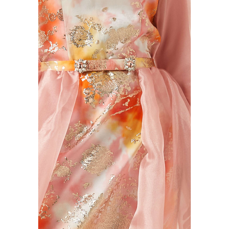 Senna - Jerynicola Floral-embroidered Maxi Dress Pink