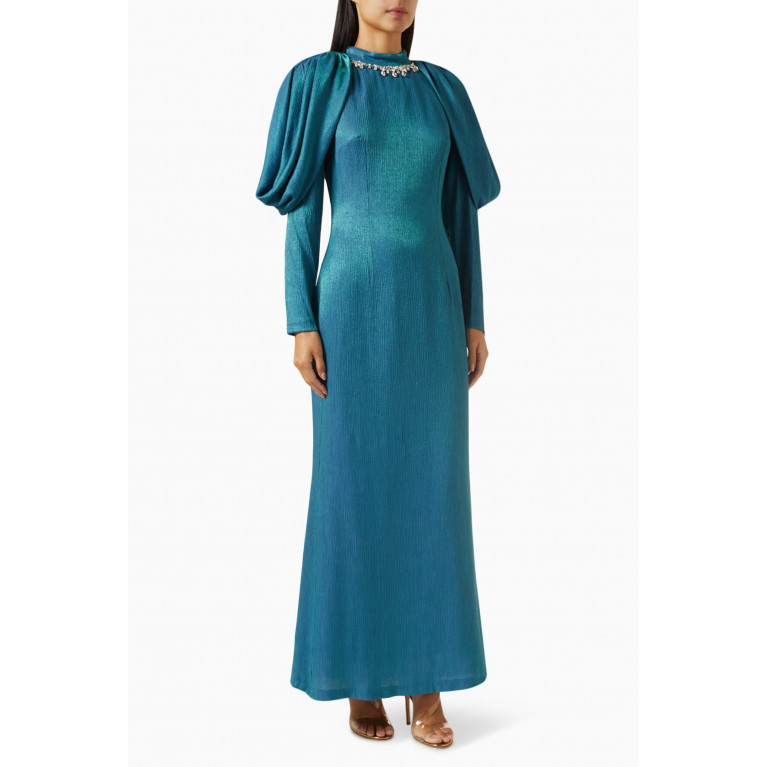 Senna - Beatrice Embellished Maxi Dress Blue