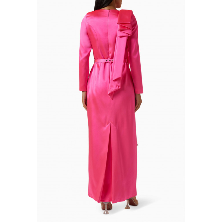 Senna - Farfara Embellished Maxi Dress Pink