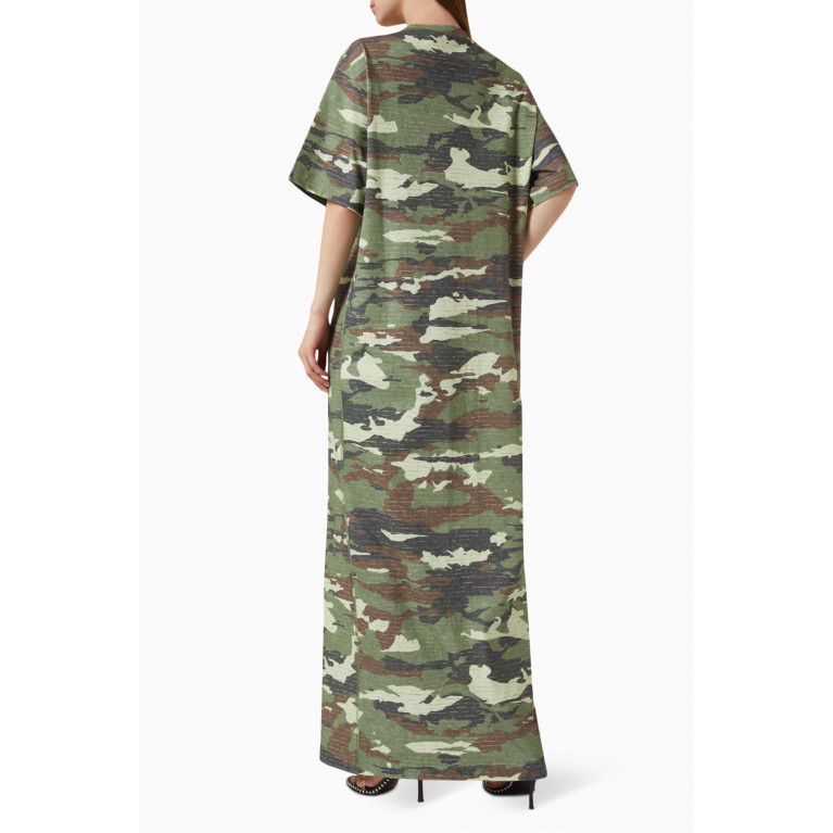Acne Studios - Camouflage-print Maxi Dress in Cotton