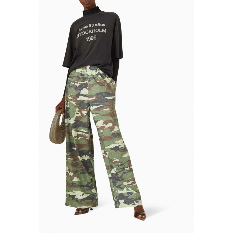 Acne Studios - Camouflage Sweatpants in Jersey Green