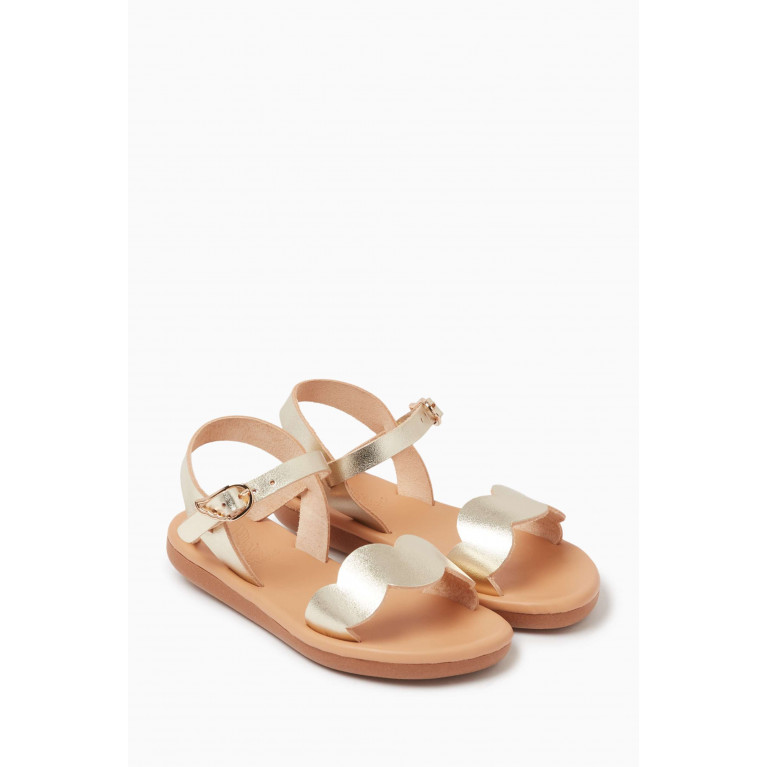 Ancient Greek Sandals - Little Ostrako Soft Sandals in Leather