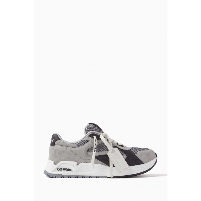 Off-White - Kick Off Low-top Sneakers in Suede & Leather Grey