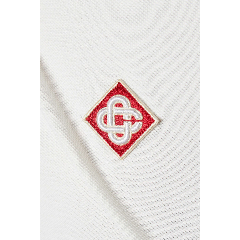 Casablanca - Classic Laurel Polo Shirt in Organic Cotton Piqué