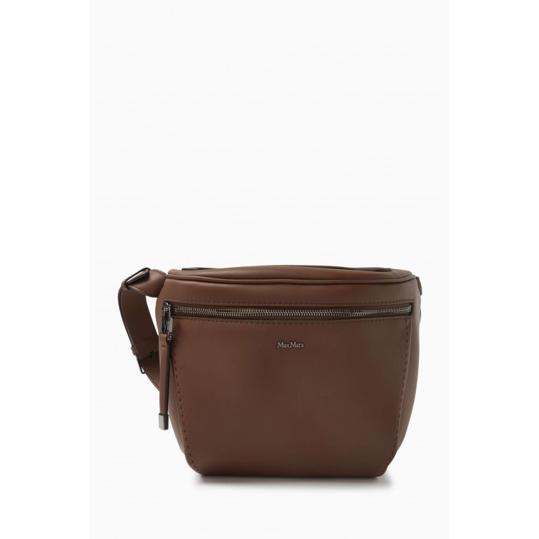 Max Mara - Large Archetipo Belt Bag in Plongé Calfskin Leather