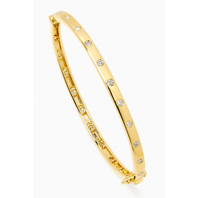 STONE AND STRAND - Together Forever Diamond Bangle in 14kt Gold