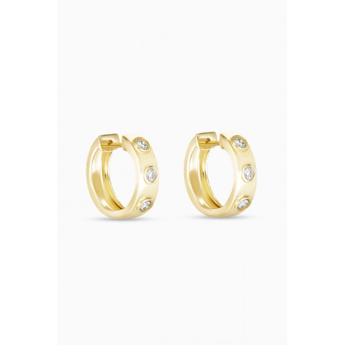 STONE AND STRAND - Together Forever Diamond Trio Huggies in 14kt Gold