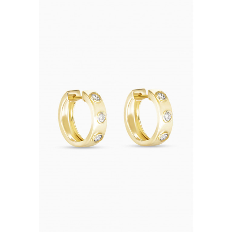 STONE AND STRAND - Together Forever Diamond Trio Huggies in 14kt Gold