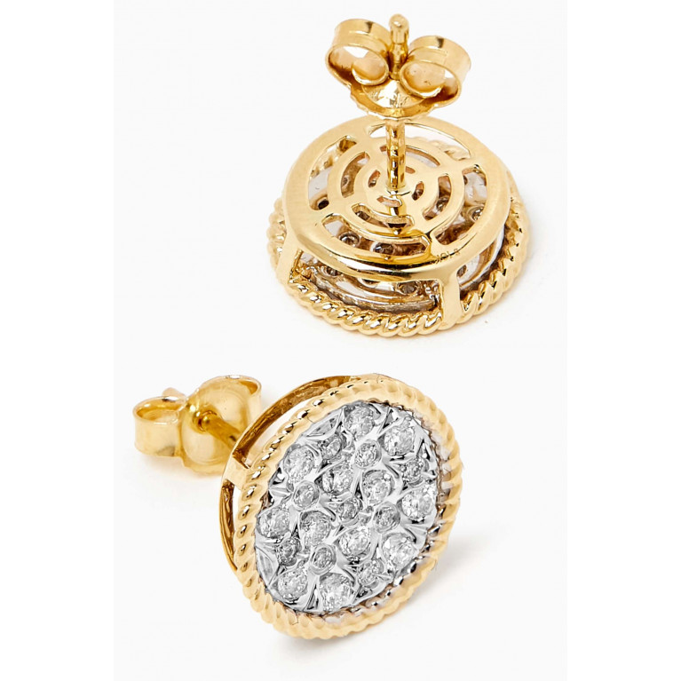 STONE AND STRAND - Diamond Plate Stud Earrings in 10kt Gold