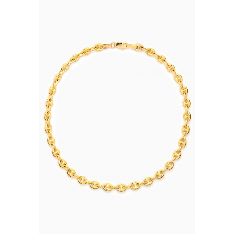 STONE AND STRAND - Puffy Maritime Anklet in 10kt Gold