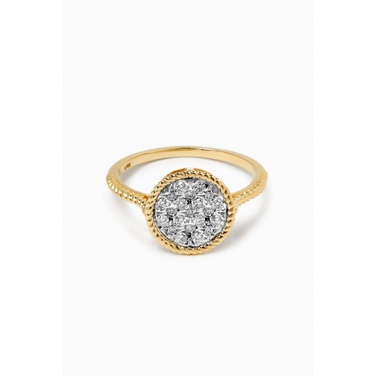 STONE AND STRAND - Plate Diamond Ring in 10kt Gold