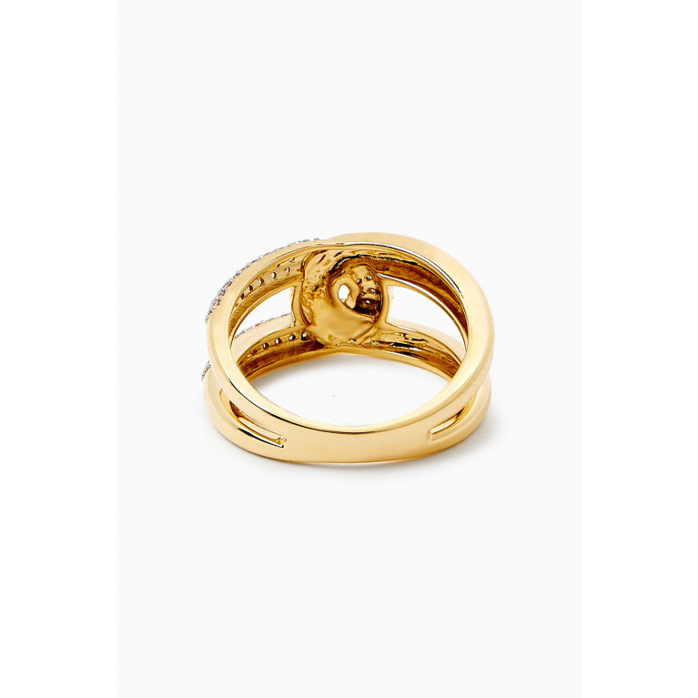 STONE AND STRAND - Interlock Pavé Diamond Ring in 10kt Gold