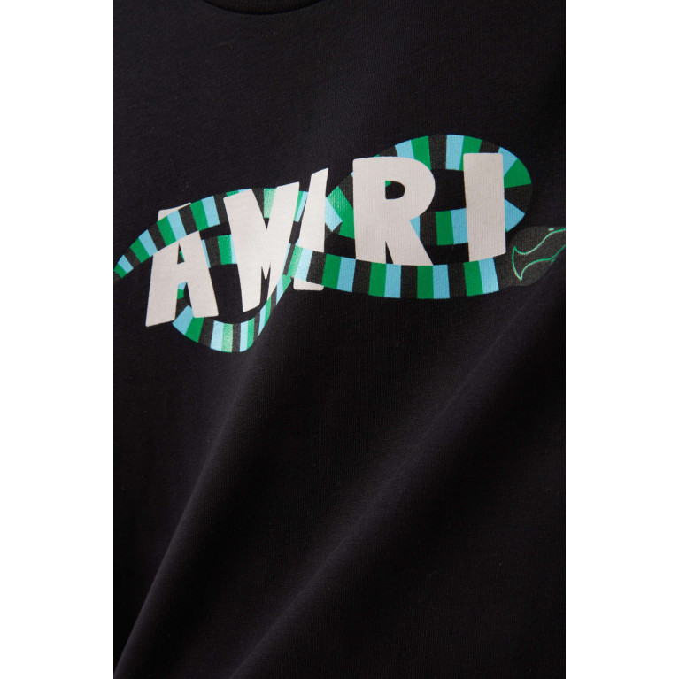 Amiri - Snake Logo Print T-shirt in Cotton