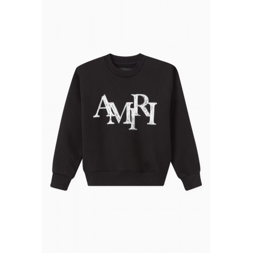 Amiri - Staggered Scribble Sweatshirt in Cotton