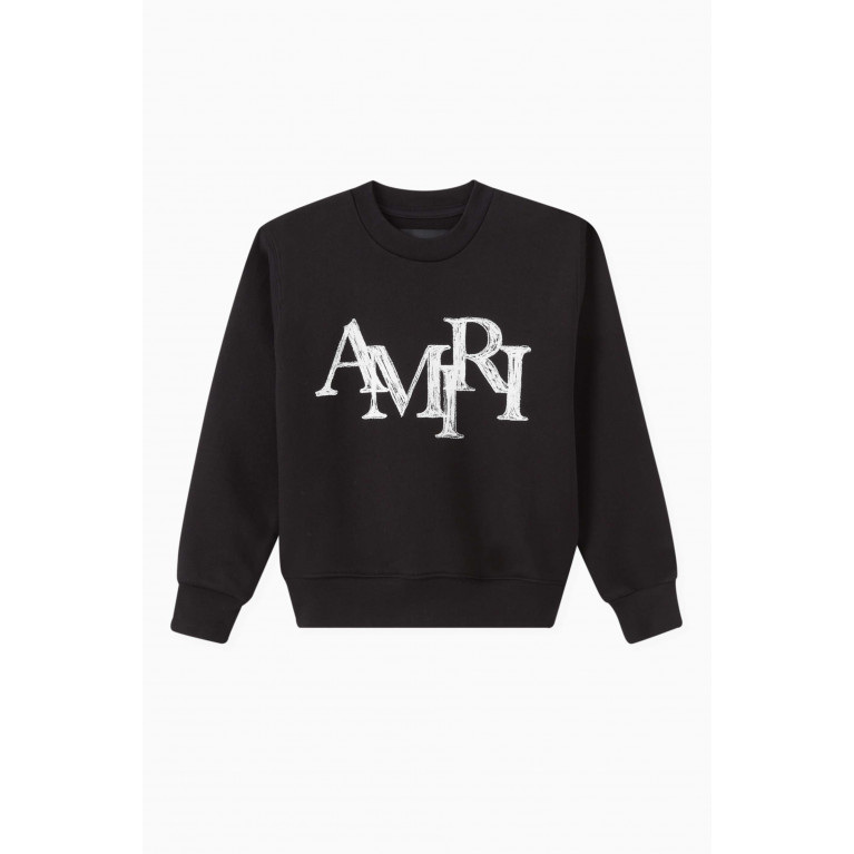 Amiri - Staggered Scribble Sweatshirt in Cotton