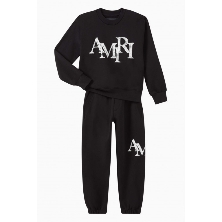 Amiri - Staggered Scribble Sweatpants in Cotton