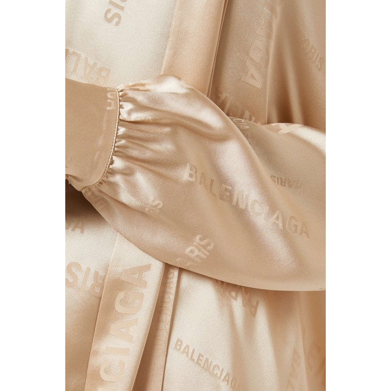 Balenciaga - Bal Paris All-over Vareuse Oversized Blouse in Silk Jacquard