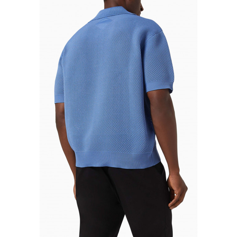 MCM - Logo-patch Knitted Polo Shirt