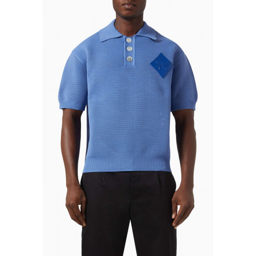 MCM - Logo-patch Knitted Polo Shirt