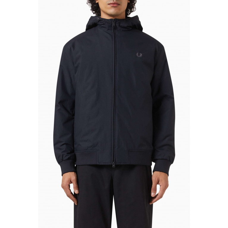 Fred Perry - Padded Hooded Brentham Jacket in Nylon Twill