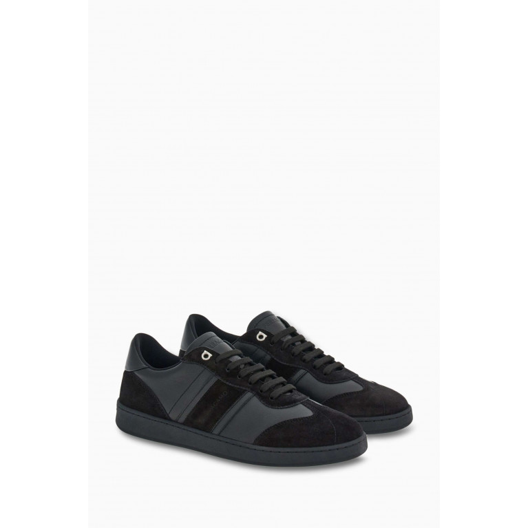 Ferragamo - Achille 1 Low Top Sneakers in Leather and Suede