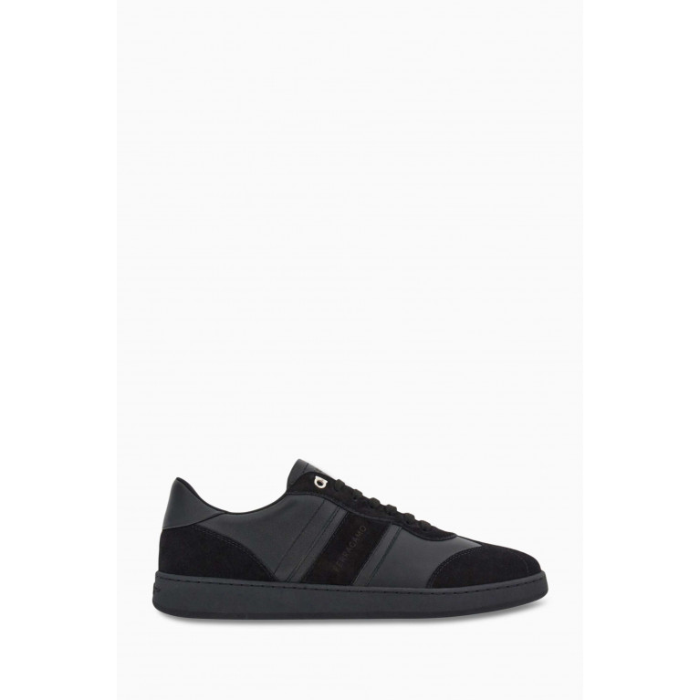 Ferragamo - Achille 1 Low Top Sneakers in Leather and Suede