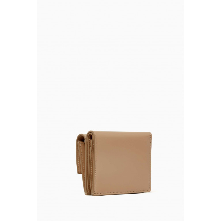 Ferragamo - Gancini Clasp Compact Wallet in Patent Leather