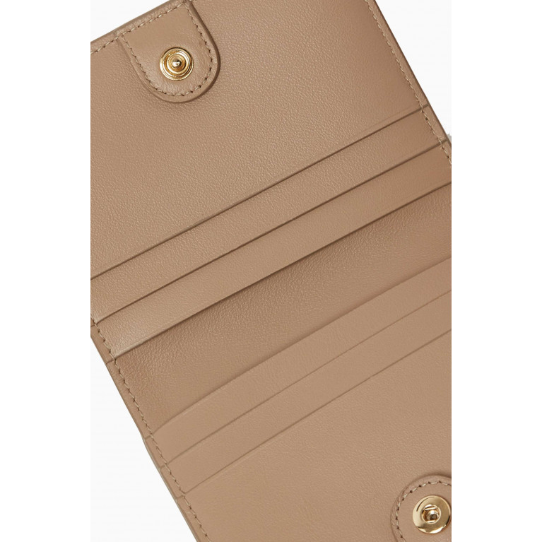 Ferragamo - Gancini Clasp Compact Wallet in Patent Leather