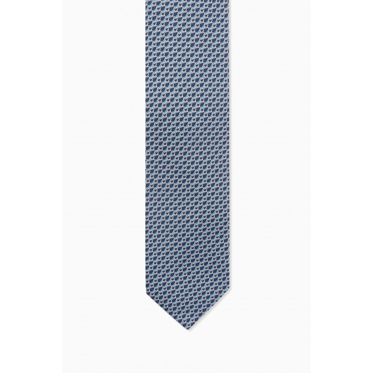 Ferragamo - Sun-print Tie in Silk Twill