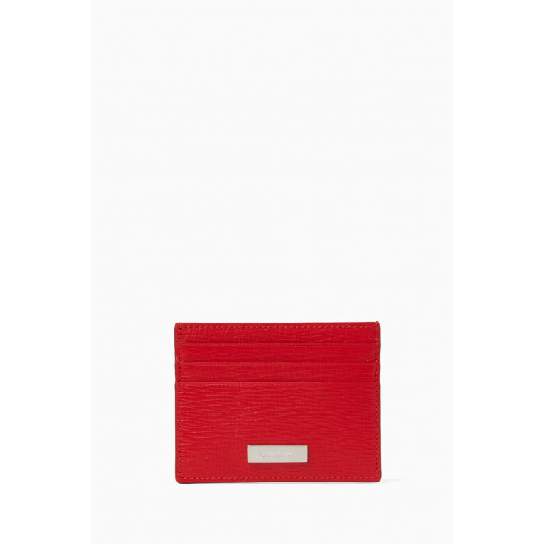 Ferragamo - Lingotto Card Holder in Hammered Leather