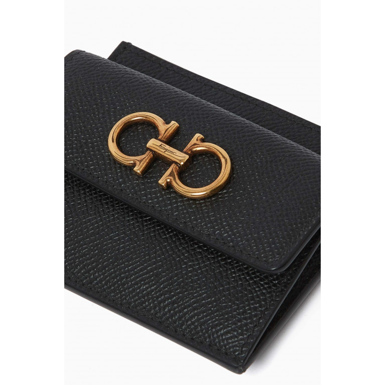 Ferragamo - Gancini Card Holder in Soft Leather