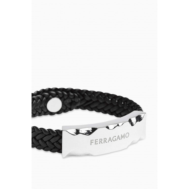 Ferragamo - Braided Bracelet in Calfskin Leather