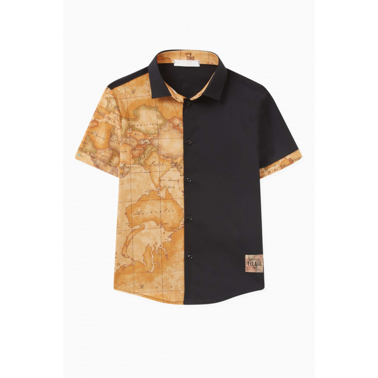 Alviero Martini - Half And Half Shirt in Cotton Multicolour