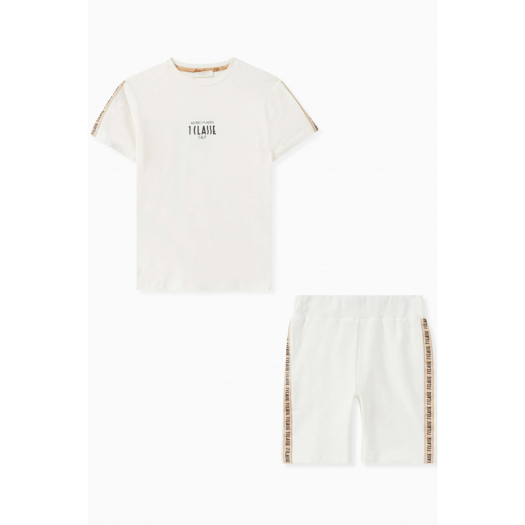Alviero Martini - Stripe T-Shirt & Shorts Set in Cotton