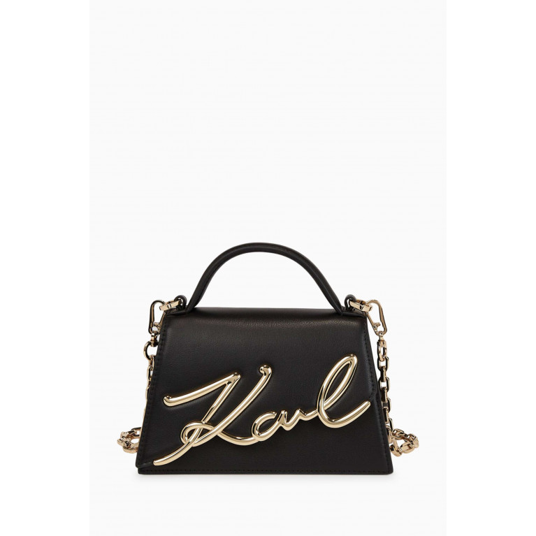 Karl Lagerfeld - Small Ksignature Crossbody Bag in Leather