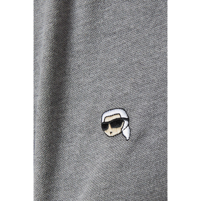 Karl Lagerfeld - Ikonik 2 Embroidered Polo Shirt in Organic Cotton