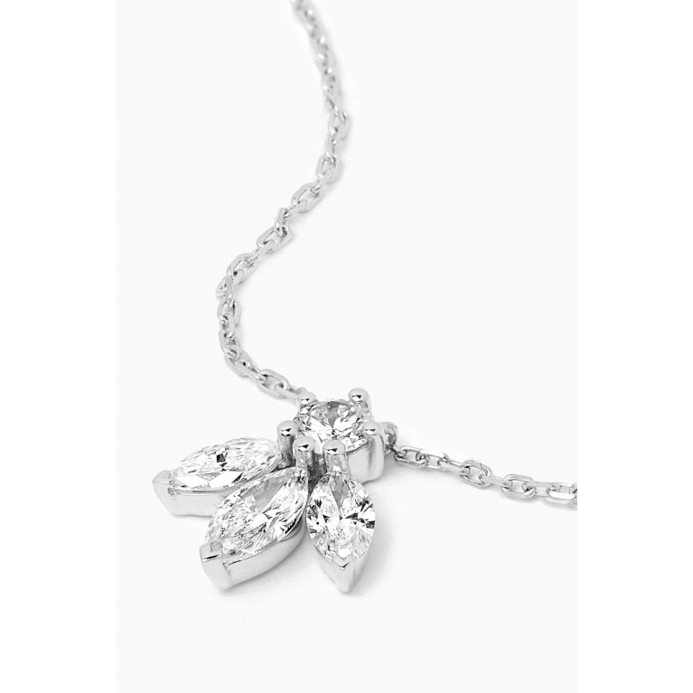 Fergus James - Pixie Wings Diamond Pendant Necklace in 18kt White Gold